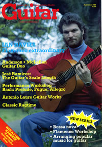 Ian Davies on cover of Guitar magazine September 1985