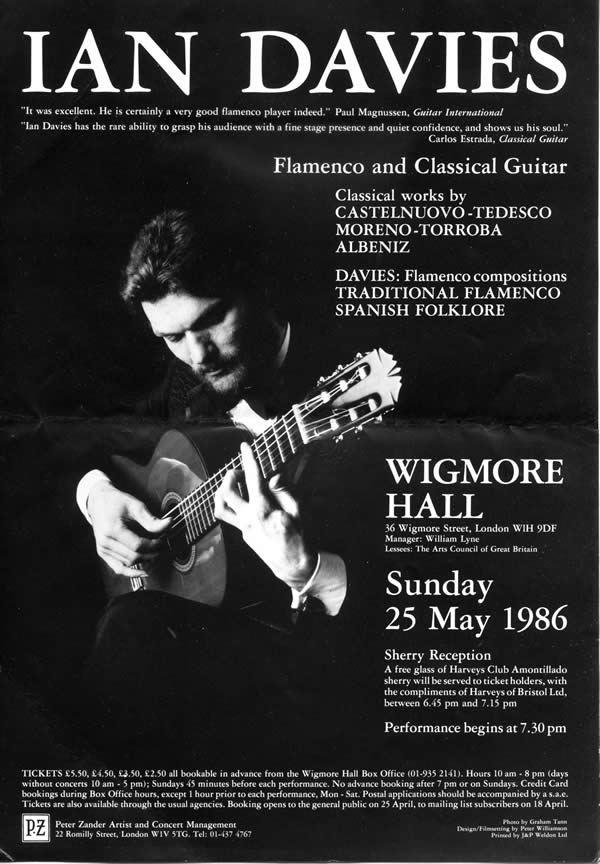 Ian Davies Wigmore Hall Recital 25 May 1986